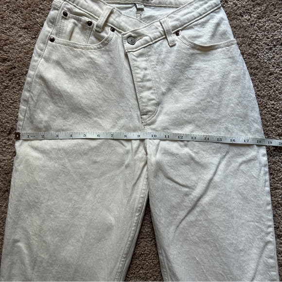 Abercrombie & Fitch Curve Love High Rise Dad Criss-Cross Waistband Jeans 25/0R - Picture 8 of 13